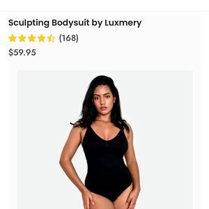 Luxmery sculpting black bodysuit